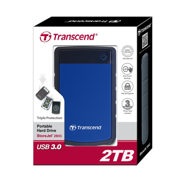 НЖМД Transcend StoreJet 2.5 USB 3.0 2TB серія H Blue